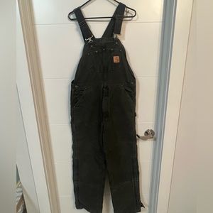 Carhartt R27 - Sandstone Duck Bib Overall - Quilt Lined - 34x32